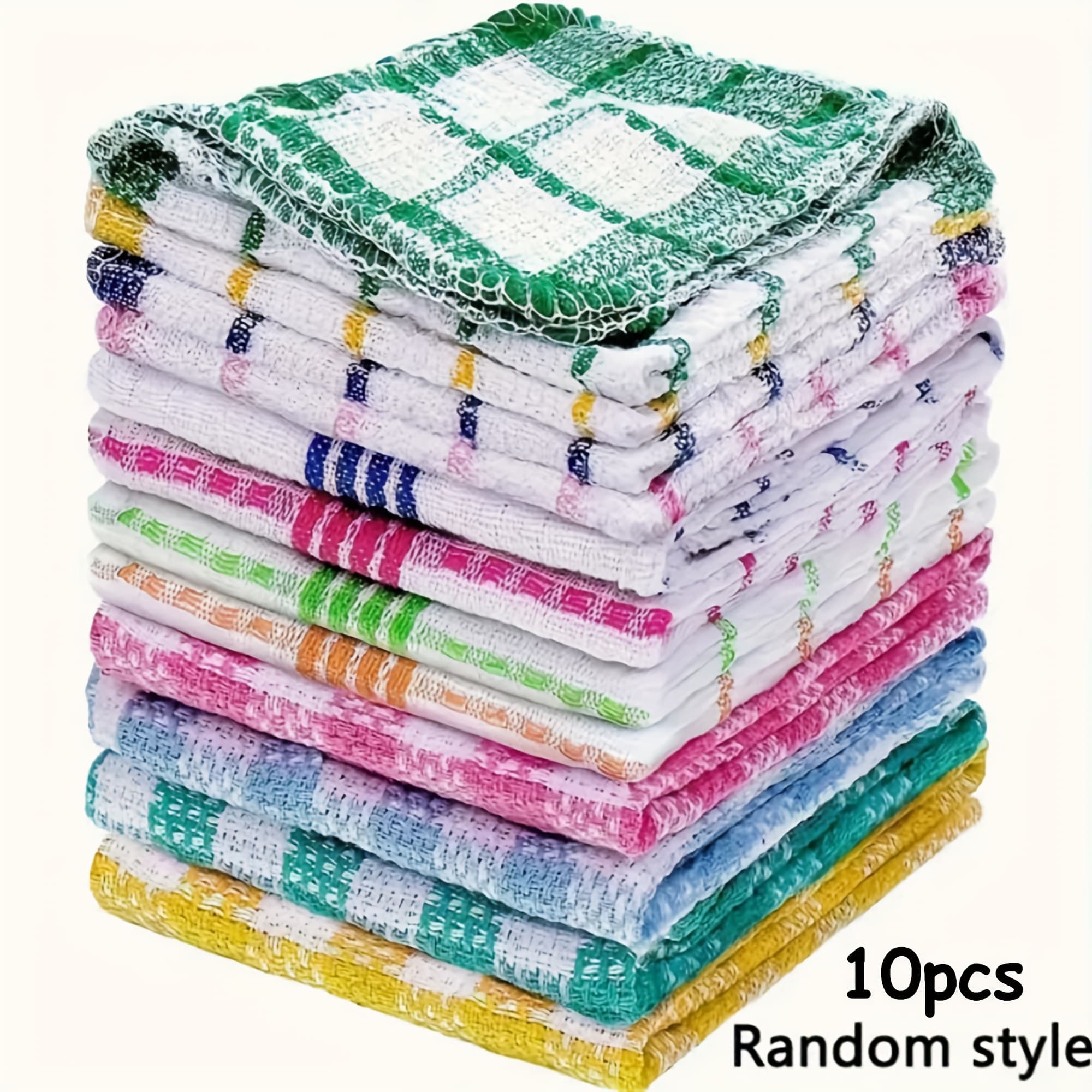 TEMU 10/20pcs Double Sided Dishwashing Cloth, Kitchen Housekeeping Cleaning Cloth, Non Shedding Cleaning Cloth, Stain Remover Scouring Pad, Cleaning Tools (random Style)