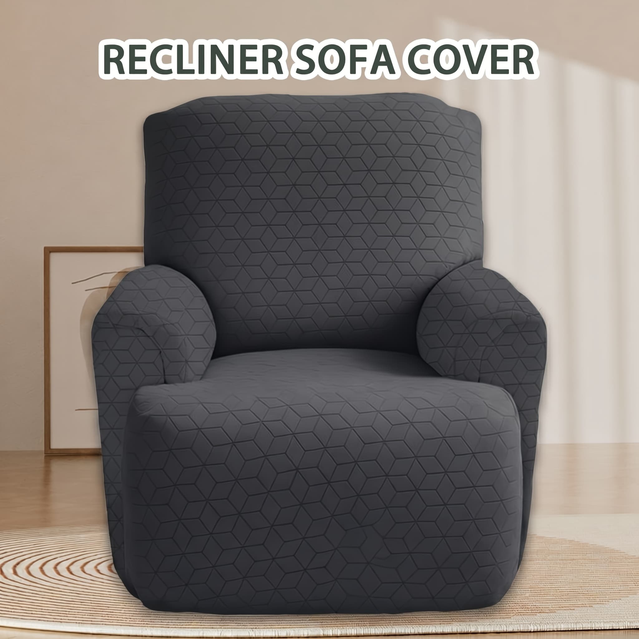 TEMU 1seat 2026 New Recliner Covers For Recliners, Non-slip Sofa Protection, All With Double-sided Pockets, Suitable For Living Room Sofa Cover For Home Decor, Easter Decorations For Home