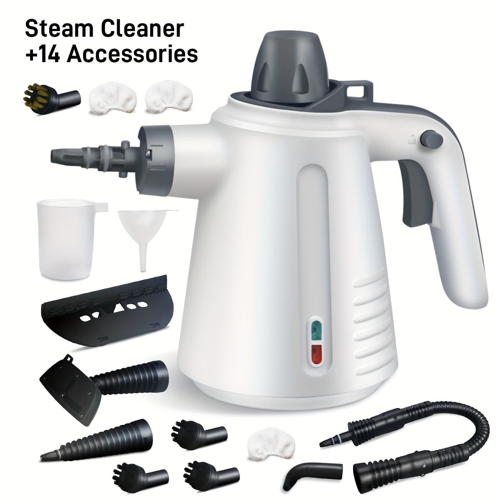TEMU 14 Essential Accessories For A Portable Home - Use Steam Cleaner: High - Temperature Clean Stains, Ideal For Floor, Kitchen And Bathroom Cleaning - Multifunctional Handheld Machine