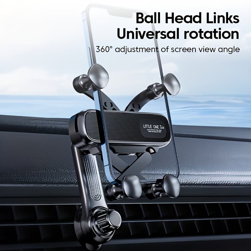 TEMU Phone Mount - 360° Rotatable And Extendable Arm, Vent Grip For Secure Navigation, Fits All Vehicles