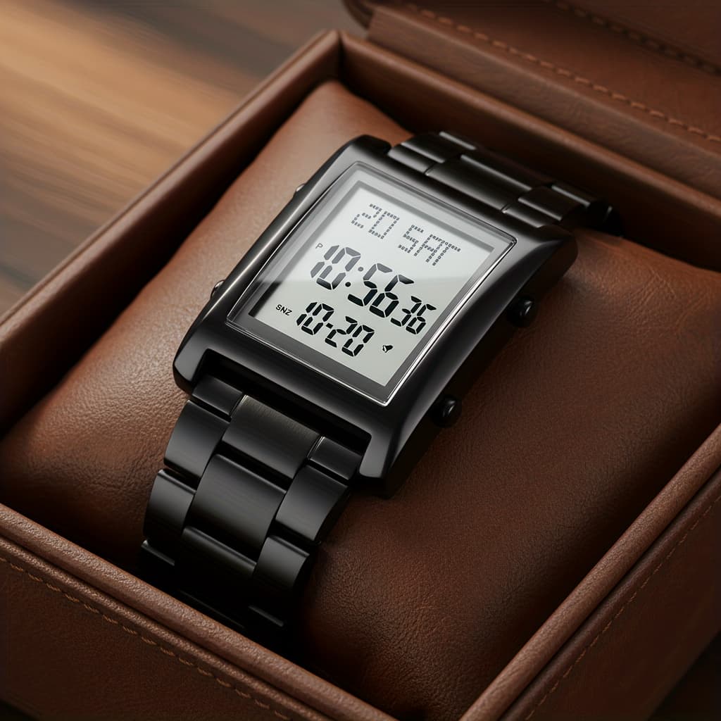 TEMU Teen Adventure Digital Watch: Multifunctional Sports Chronograph & Alarm, 3atm Water Resistant (certified) Unisex | Stainless & Includes Elegant Gift Box With Free Strap Adjustment Tool