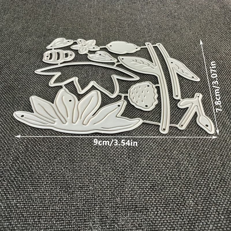 TEMU 1pc Flowers Metal Cutting Die, Diy Decoration Embossing Die Cut, Greeting Card Making Template, Suitable For Album Card Making, Handmade Card Tools.