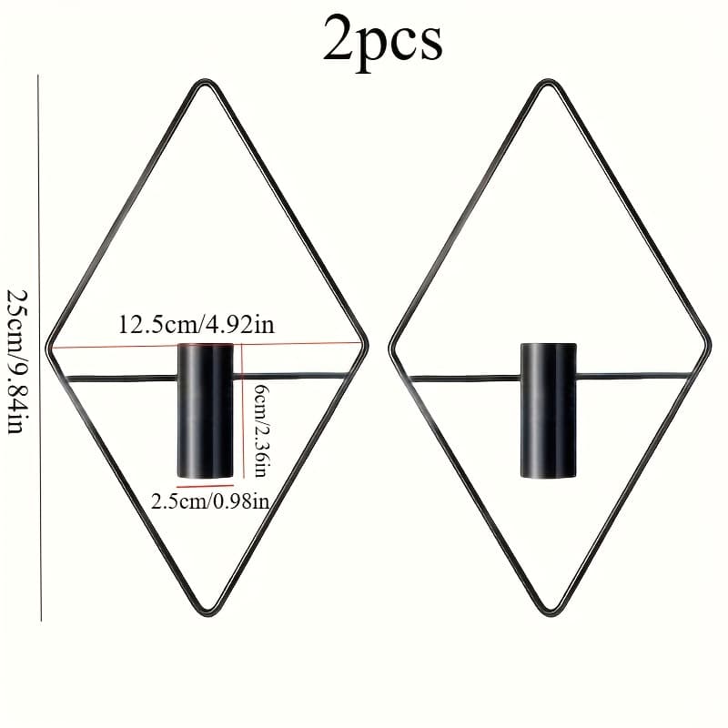 TEMU 2pcs, Hanging Planters Metal Vase Indoor Holder Modern Geometric Wall Decor For Room Office