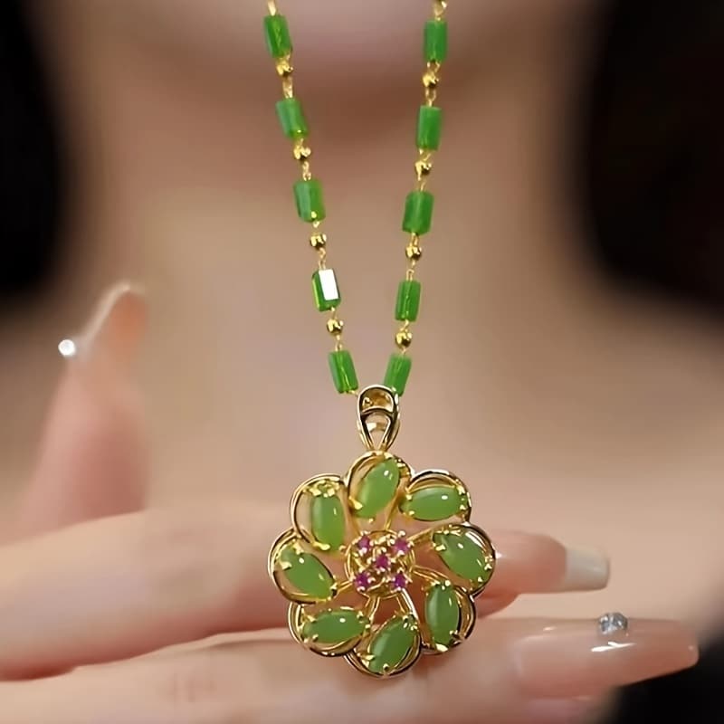 TEMU Retro-style Pendant Necklace Featuring An Elegant Design, Ideal For Everyday Use, Formal Events, And As A Gift For