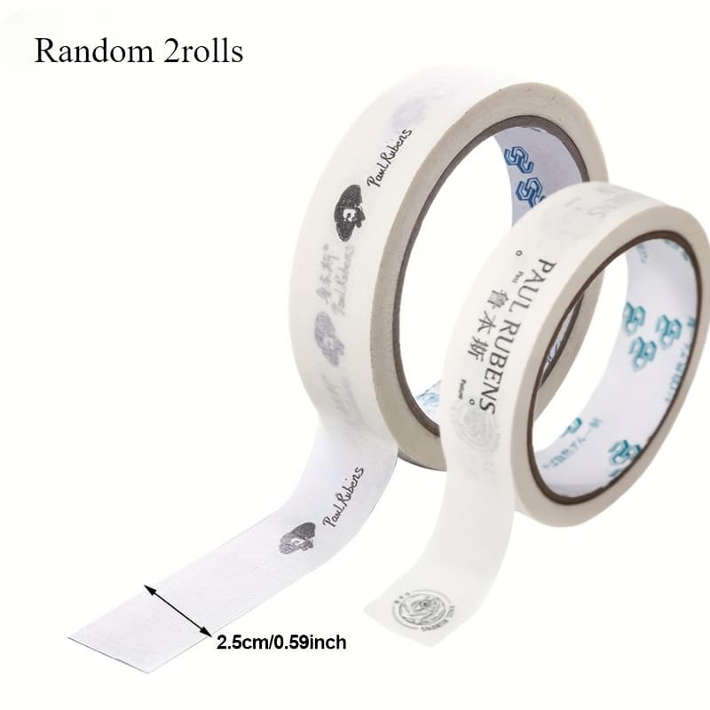 TEMU Random 2 Rolls 20m Paper Fixation Masking Tape Sketch Watercolor Painting Oil Painting Artist Washi Tape Sketch Fixation Sticky Traceless Tape