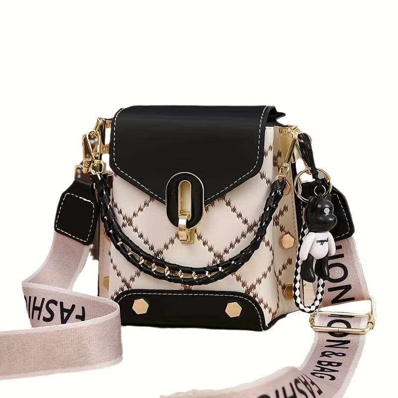 TEMU Fashion Crossbody Bag Wallet For Women - Coin Purse, Storage Bag, Adjustable Wide Shoulder Strap, , Chain Decor, - Perfect For Daily, Travel, And Work Use, Christmas Gift
