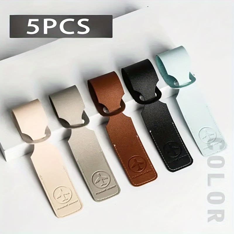 TEMU 5pcs Luggage Tags, High Quality , Privacy Protection Travel Luggage Name Tags, Backpack Labels Suitcase Tags For Women Men Travel Accessories Tags