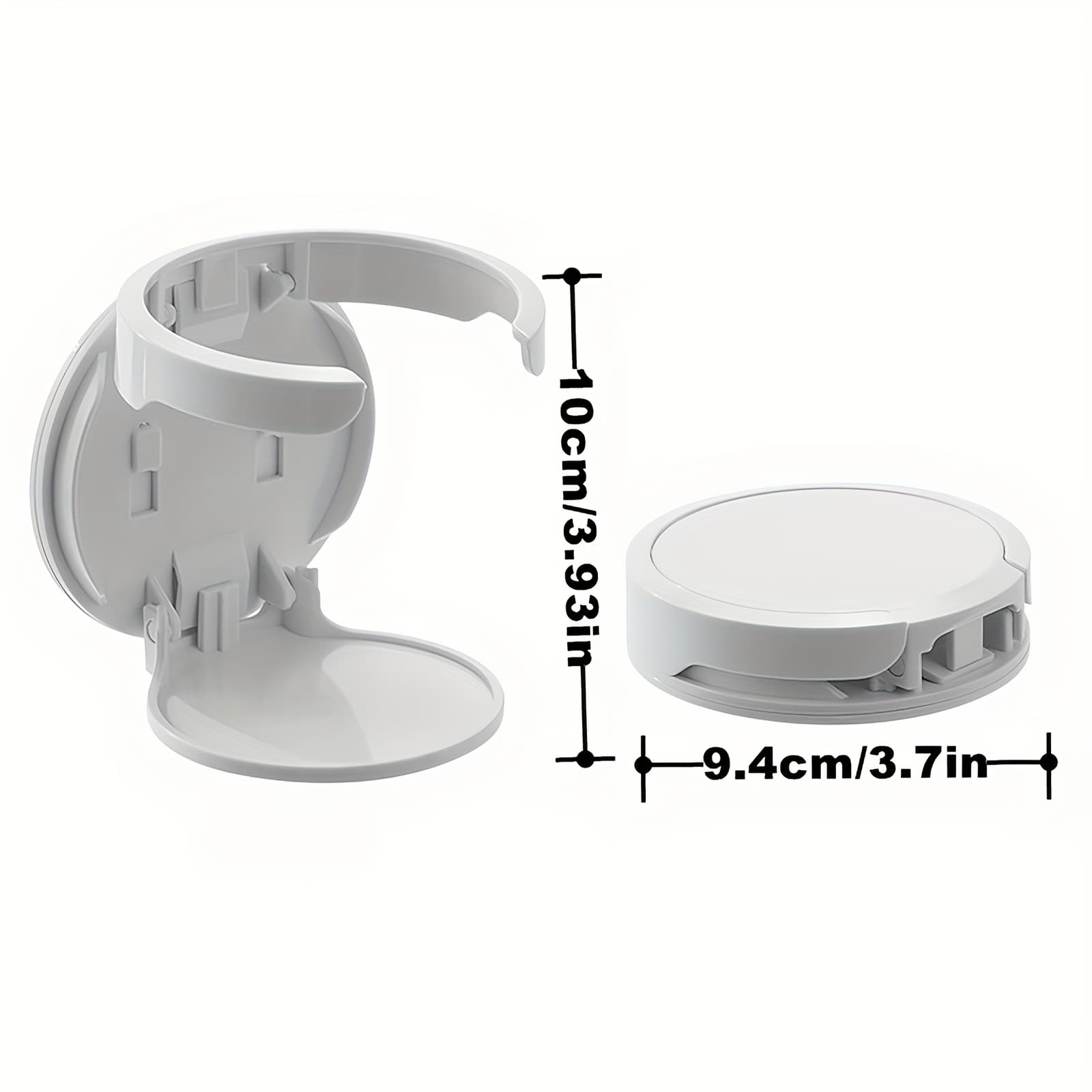 TEMU A White Abs Plastic Folding Cup Holder | Adjustable Arm Design, Detachable And Easy To Clean, Suitable For Home/office/dormitory/boat/rv