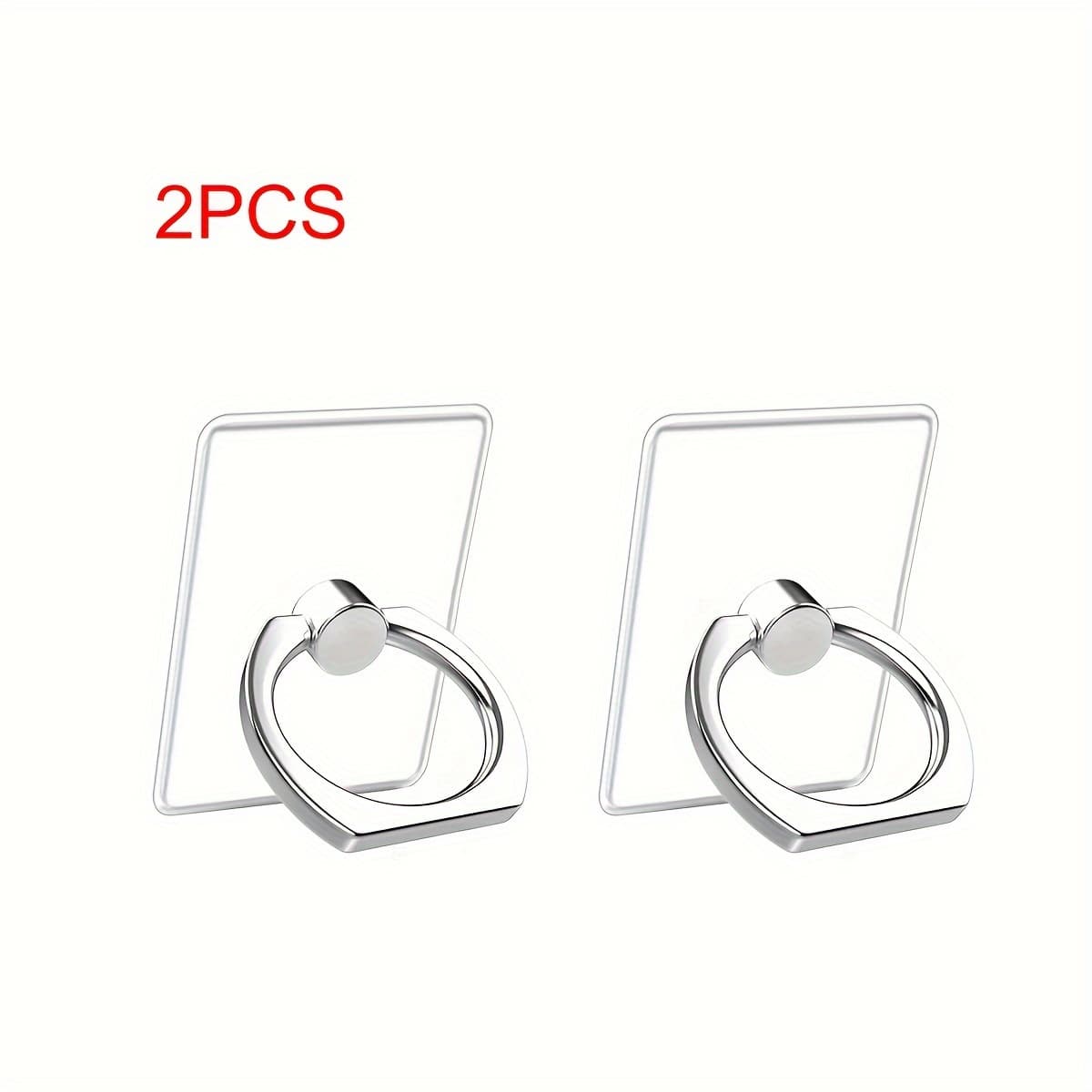 TEMU 2pcs Transparent Ring Holder Acrylic Crystal Ring Holder 360° Rotating Mobile Phone Holder