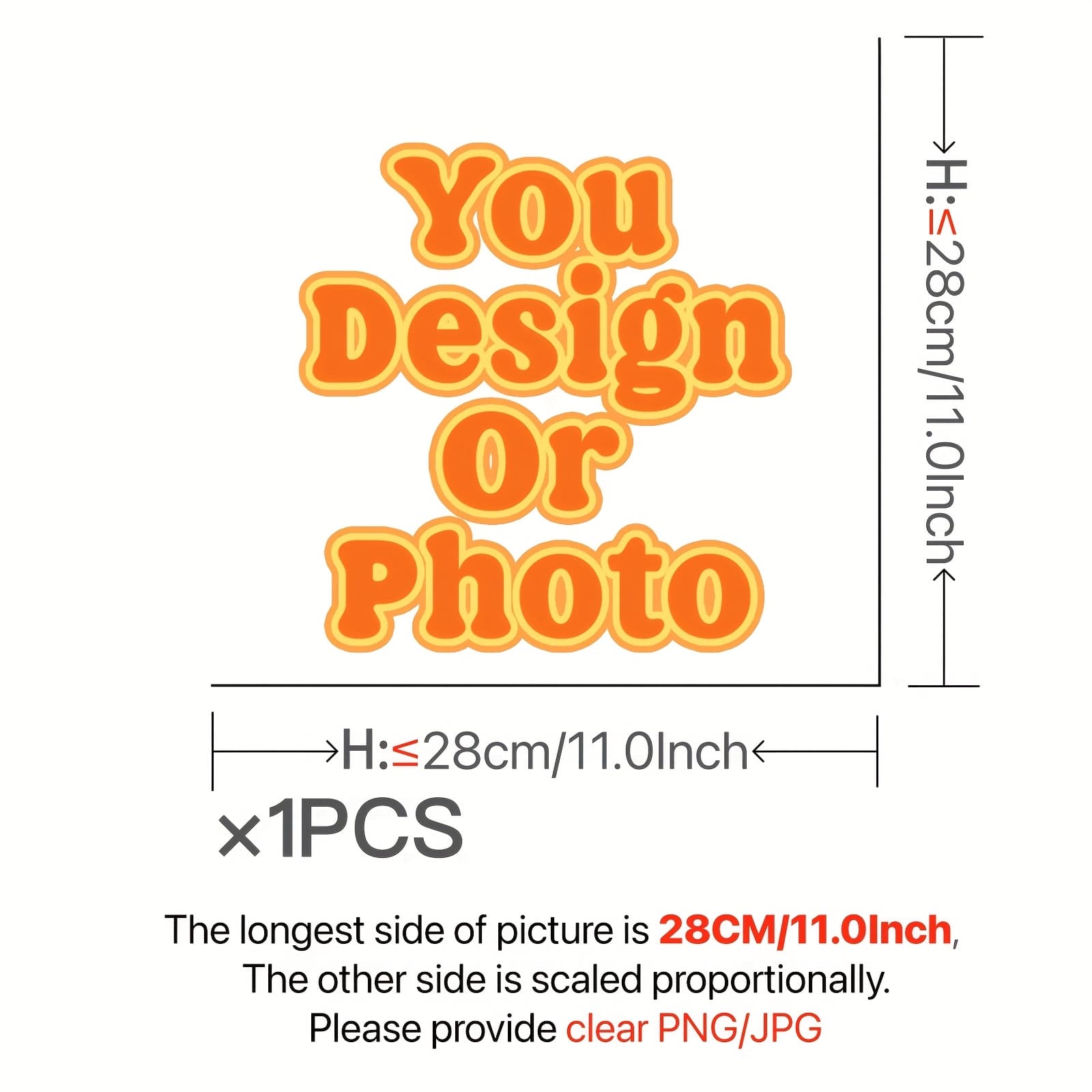 TEMU Custom Dtf Transfer Photo/logo/letter/text Diy Custom Iron On Transfer Personalized Heat Transfer Decals Stickers Customized Decoration Applique