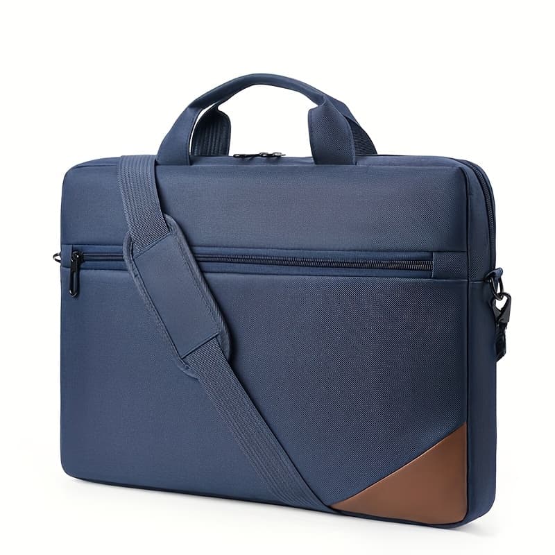 TEMU 15.6-inch Lightweight Ultra-thin Anti-theft Laptop Crossbody Bag | Shockproof Briefcase With Expandable Compartments And Storage Bags, Suitable For Business, Travel, And Daily Commuting
