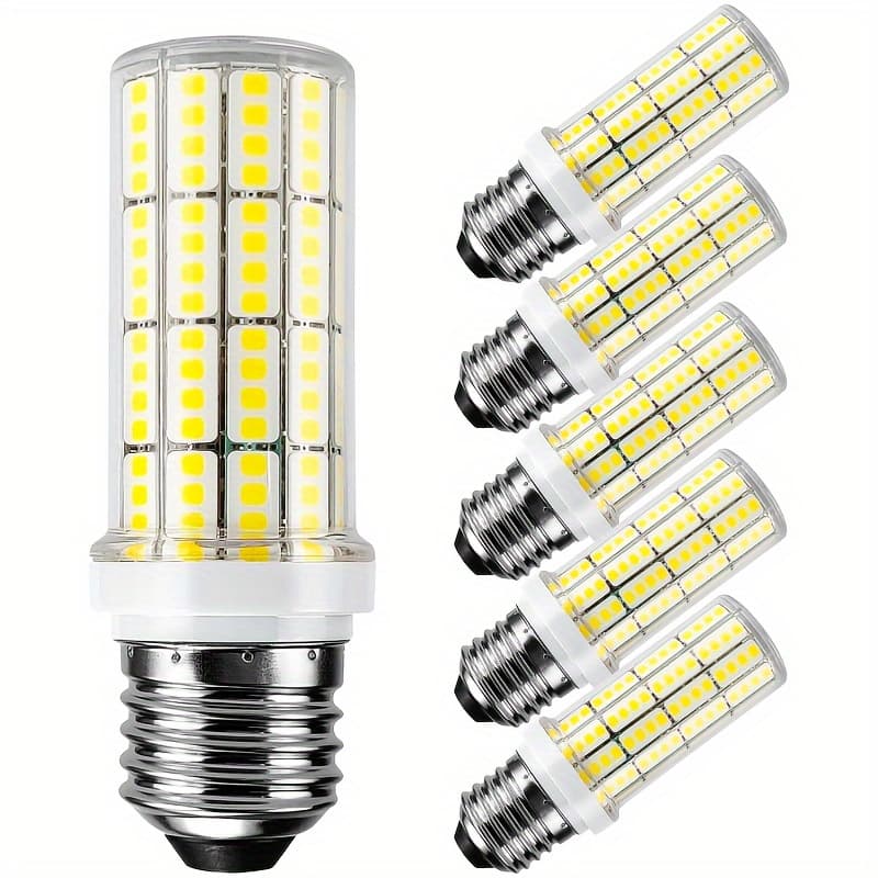 TEMU Led Light Bulb 200w Equivalent 2500 Lumen 5000k Daylight White 20w Led Bulb E26/e27 Medium Base For Home Garage Warehouse Led Corn Light Bulb Pack Of 6