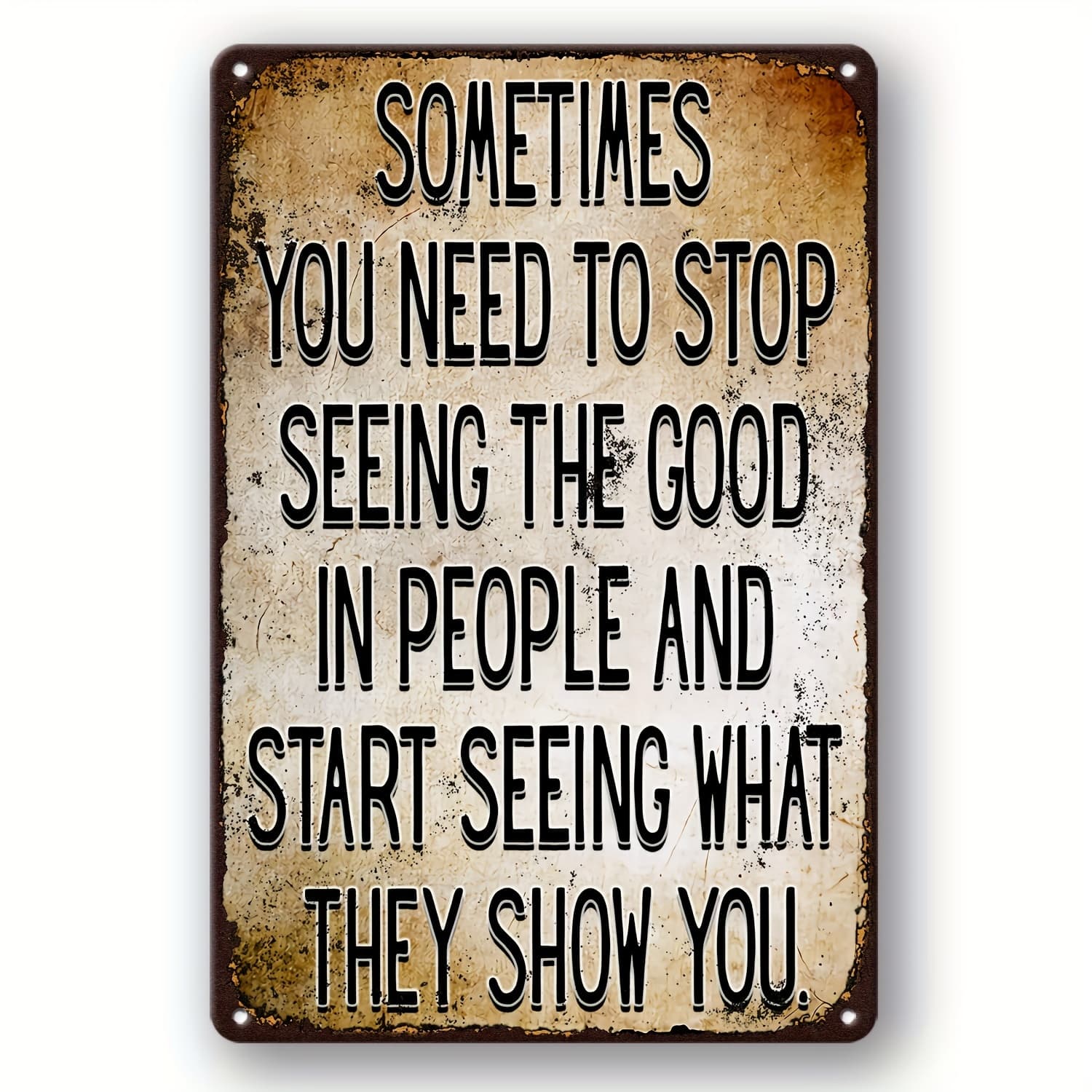 TEMU Inspirational Metal Wall Sign " You Need To Stop In People" - Rustic Decor For Home, Kitchen, Bar, Club Or Office, Vintage Wall Art
