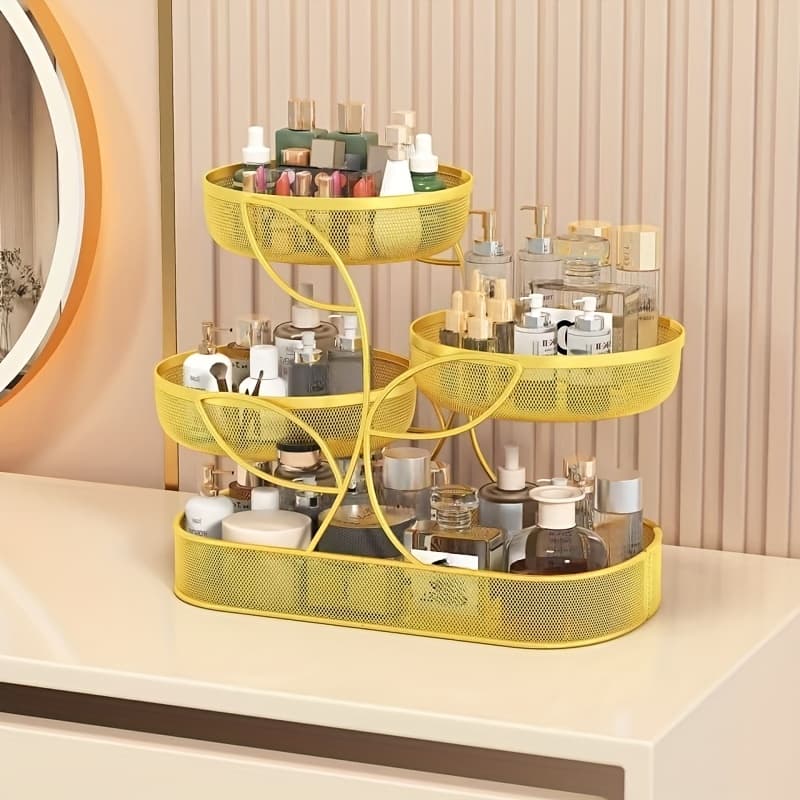 TEMU Desktop Cosmetic Organizer, Vanity Skincare And Perfume Storage Shelf For Bathroom And Toiletries