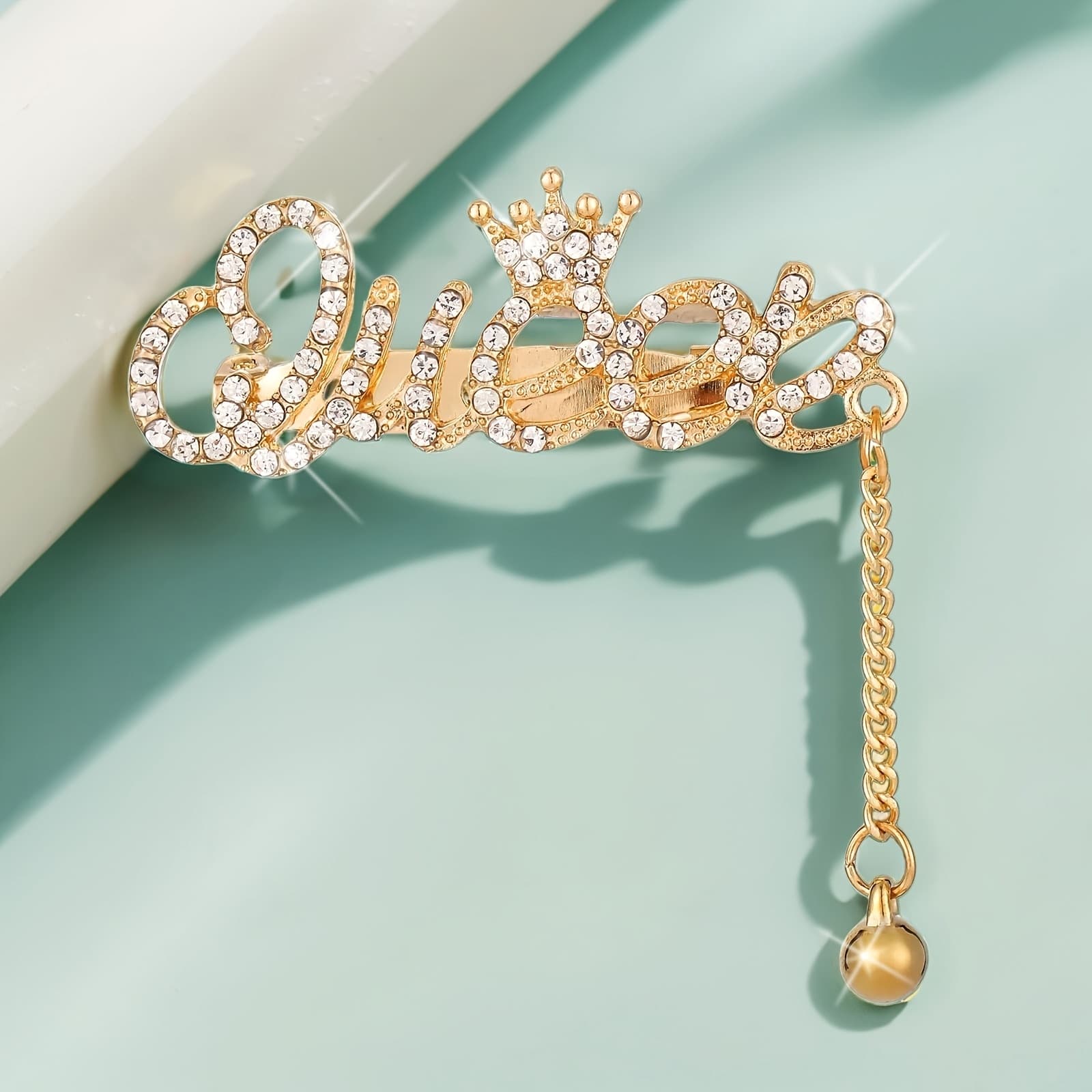 TEMU Ladies' Queen Letter Crown Brooch Jewelry, A Gift For Birthdays And Holidays