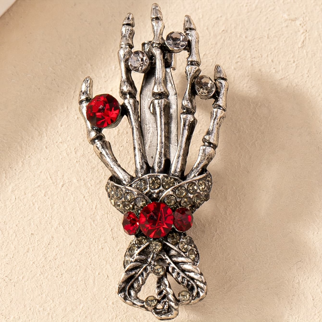 TEMU 1 Halloween Dark Gothic Style Brooch With Rhinestones For Women's Holiday Party, Vacation And Shopping Accessories