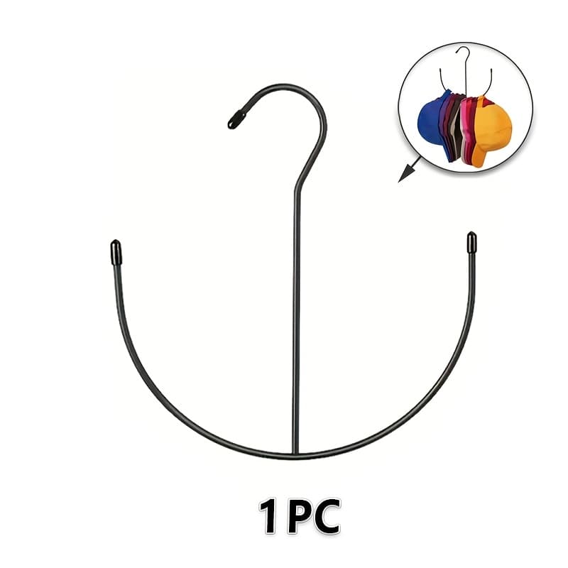 TEMU Clothes Hook | Durable Stainless Steel Hat Rack - Multi-functional Hanging Hat Organizer, Space-saving Design, Holds 20+ Baseball Caps, , Suitable For Wardrobes And Doors