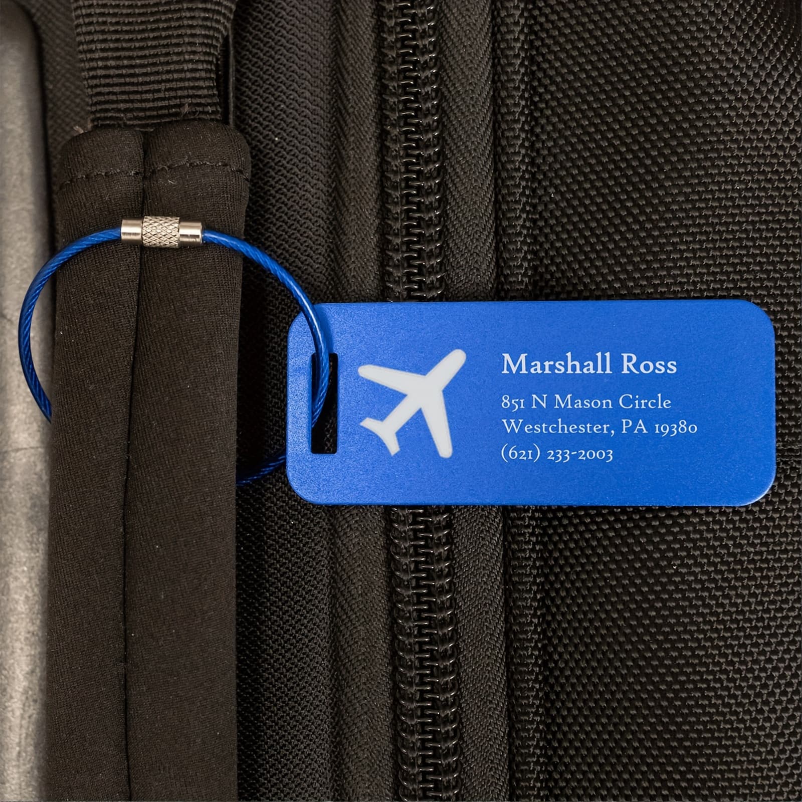 TEMU Personalized Metal Luggage Tag,customized Luggage Tags,customized Metal Keyring,- Travel Gift, Bag Id, Suitcase Tag, Backpack Tag,customized Keychain,uniform Steel-colored Rims