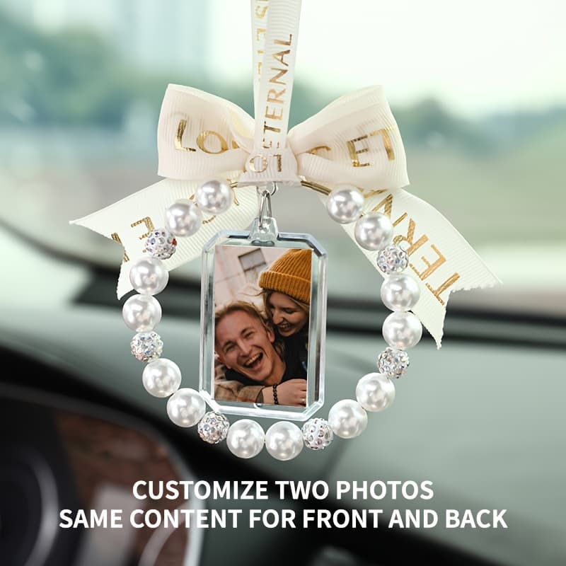 TEMU [picture Customization] Personalized Photo Custom Car Ornament Car Interior Hanging Pendant Round Pendant Rearview Mirror Decoration Men's Personalized Decoration Custom Photo