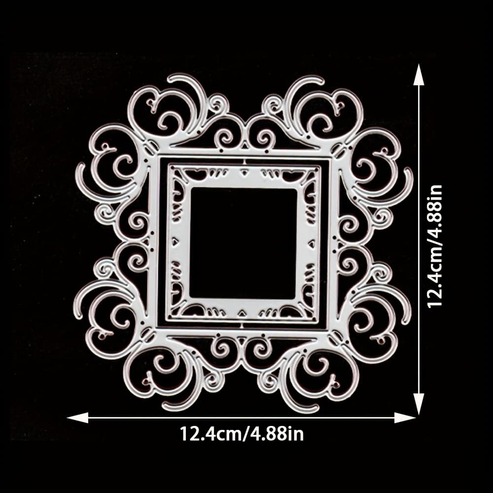 TEMU 1pc Creative Greeting Card Metal Stencil, Diy Scrapbooking Embossing Die Cut, Handmade Greeting Card Making Metal Cutting Dies, Gift Card Making Tools