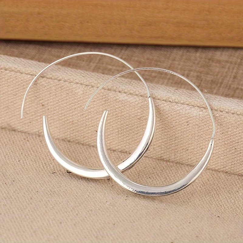 TEMU Hoop Earrings Earrings - Handmade Hoop Earrings - Oxidized Hoop Earrings - Modern Hoops - Hollow Hoops