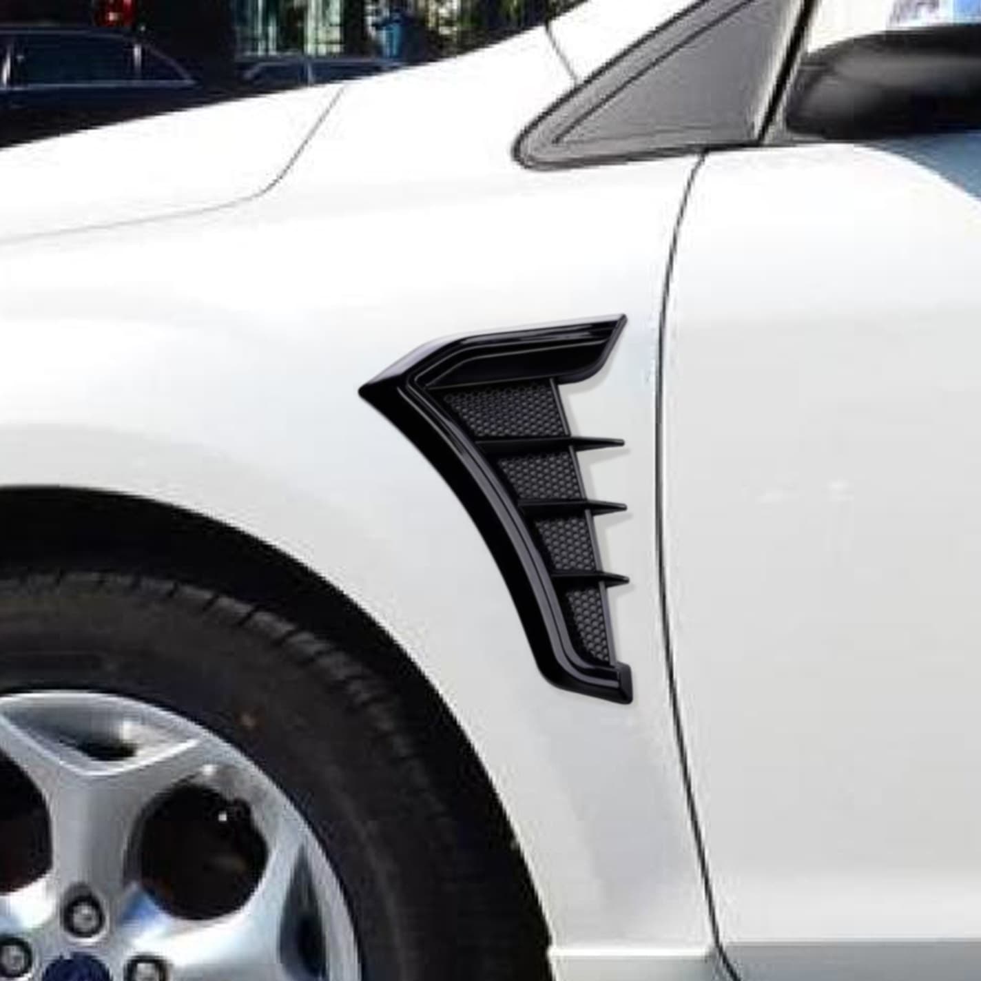 TEMU 2pcs Car Mud Flaps - Matte Black Tpu Self-adhesive Crash Protection, Suitable For Sedans, Trucks, Suvs, Aggressive Styling Accessories, Unique Car Decorations, Durable Tpu Material,
