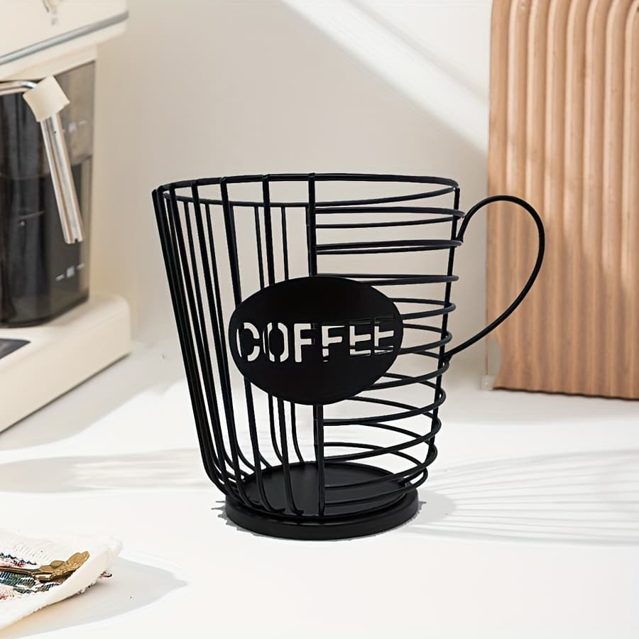 TEMU 1pc Black Coffee Capsule Storage Basket Home Snack Candy Storage Basket Coffee Shop Bar Storage Box