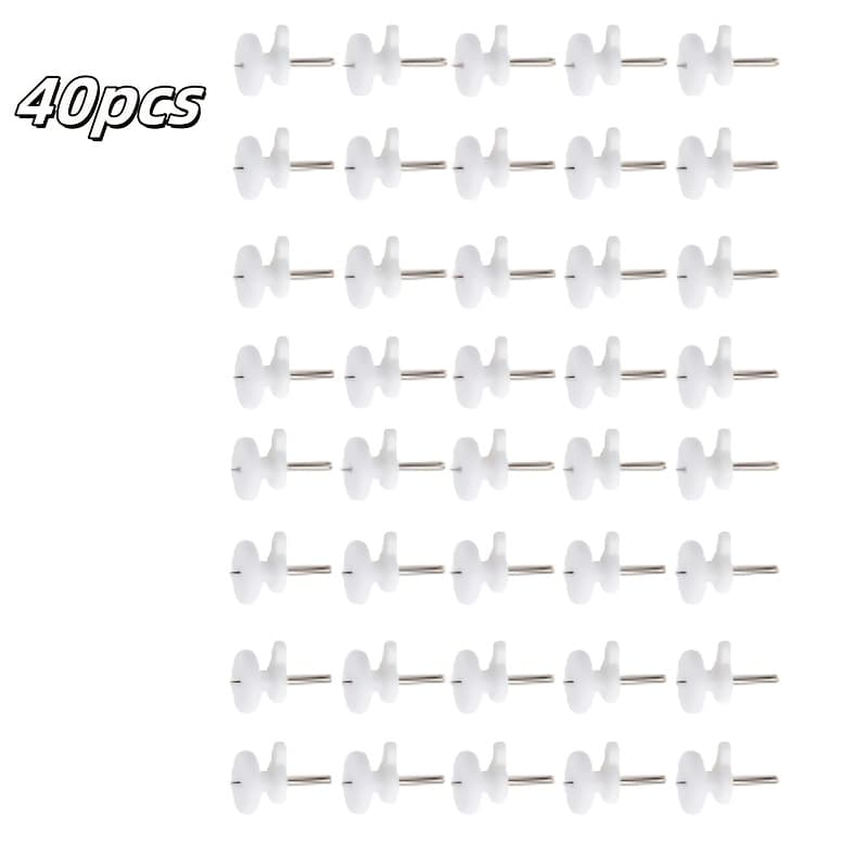 TEMU 40-pack Strong Hooks | Ideal For Hanging Wedding Photos, Embroidery, And Art Prints, No-drill Mini Invisible Nails, Plastic Frame Hanging Wall Art Organizer