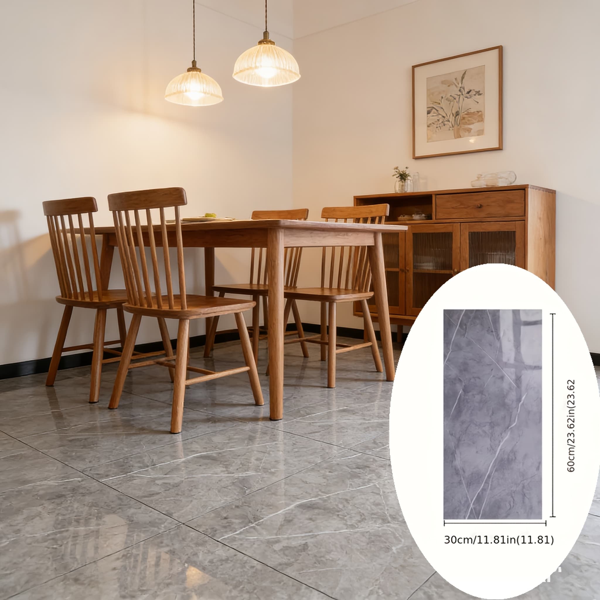 TEMU 10pcs Set, Tile Marble Floor Stickers, Extra Thick Waterproof And, Self-adhesive Floor Renovation Creative Pvc Stickers, Peel And Stick Carpet Stickers For Living Room And Bathroom