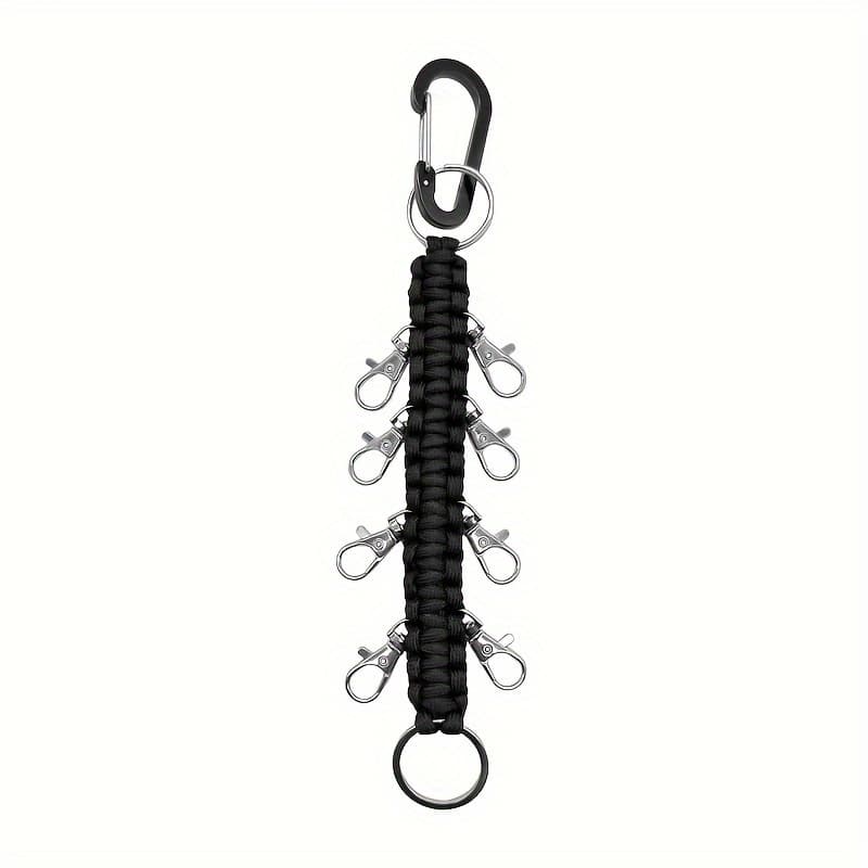 TEMU Handcrafted Cheerleading Bow Holder, Metallic Fiber, 6 Clips, Key Ring, Sports Accessory For High School & - Yellow