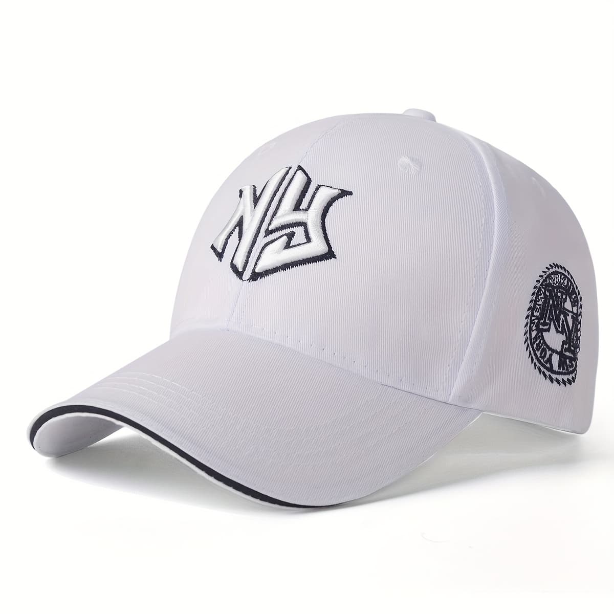 TEMU Baseball , Trendy Letter Yn, Outdoor Sports , Youth Embroidered Hat, Spring And Autumn Men's And Women's Cross-border Sun Hat