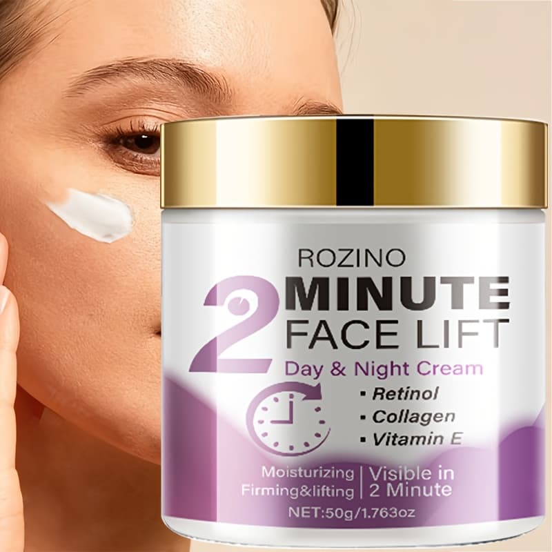 TEMU 2-minute Face Lift Day And Night Cream - And Firming Face Cream With Retinol, Protein, Turmeric, Hyaluronic Acid And Vitamins C And E - Moisturizing And Smooth, Suitable For Types - Alcohol Free