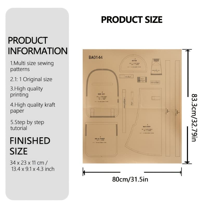TEMU 2025 New Sling For Beginners With Hd Color Picture Instructions - Reusable Handmade Bag Template, Easy Diy Craft Project Suitable For Craft Lovers, Gift Idea & Sewing Practice