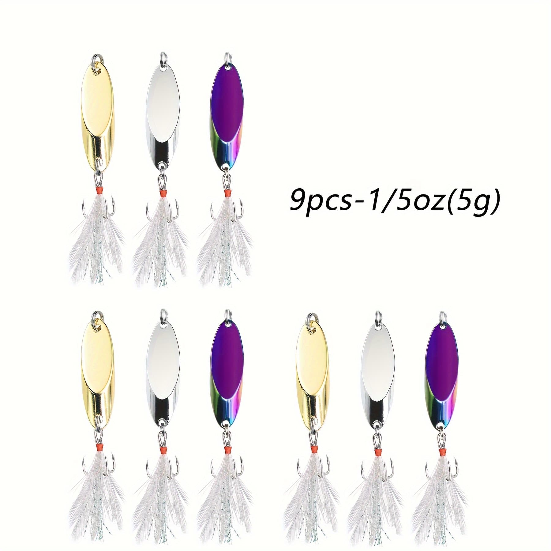 TEMU Dovesun 6-9pcs Fishing Lures Casting Spoon Lure Fishing Spoons Lures Trout Lure Lure Pike Lure Walleye Lure For Saltwater And Freshwater 1/5oz-7/10oz