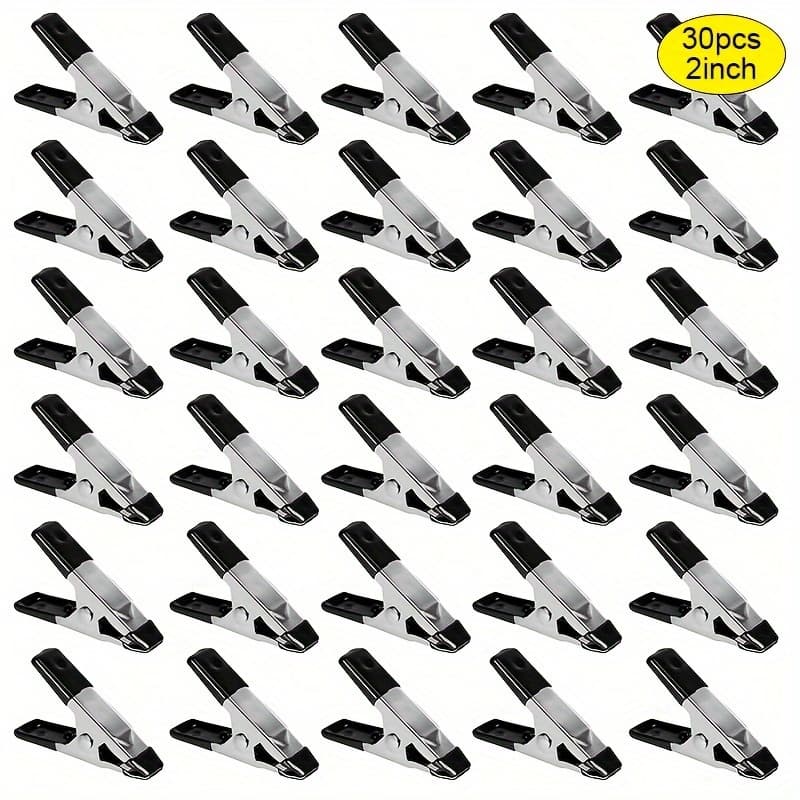 TEMU 30pcs Clamps,garden 2 Inch Spring Clips Clamps Heavy Duty For Crafts/backdrop/greenhouse,metal Clips For Woodworking Photography