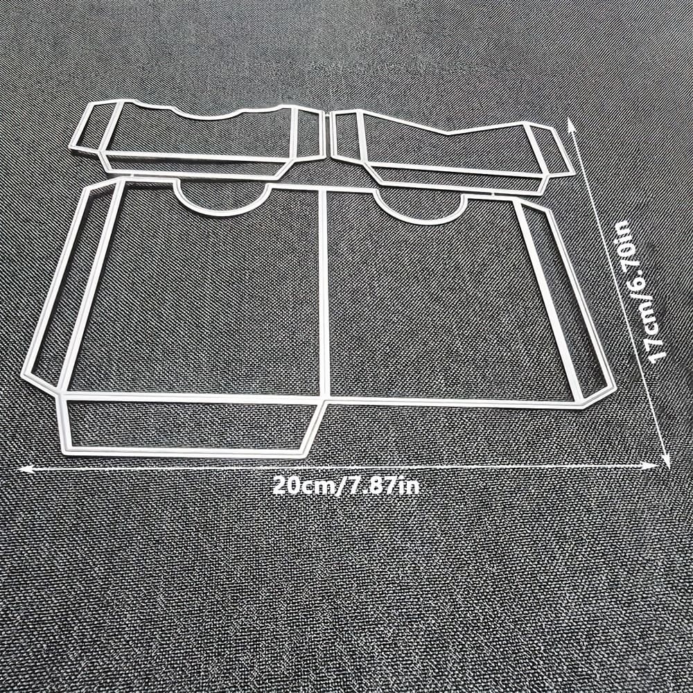TEMU 1pc Folding Box Metal Cutting Die, Diy Decoration Embossing Die Cut, Greeting Card Making Template, Suitable For Album Card Making, Handmade Card Tools.