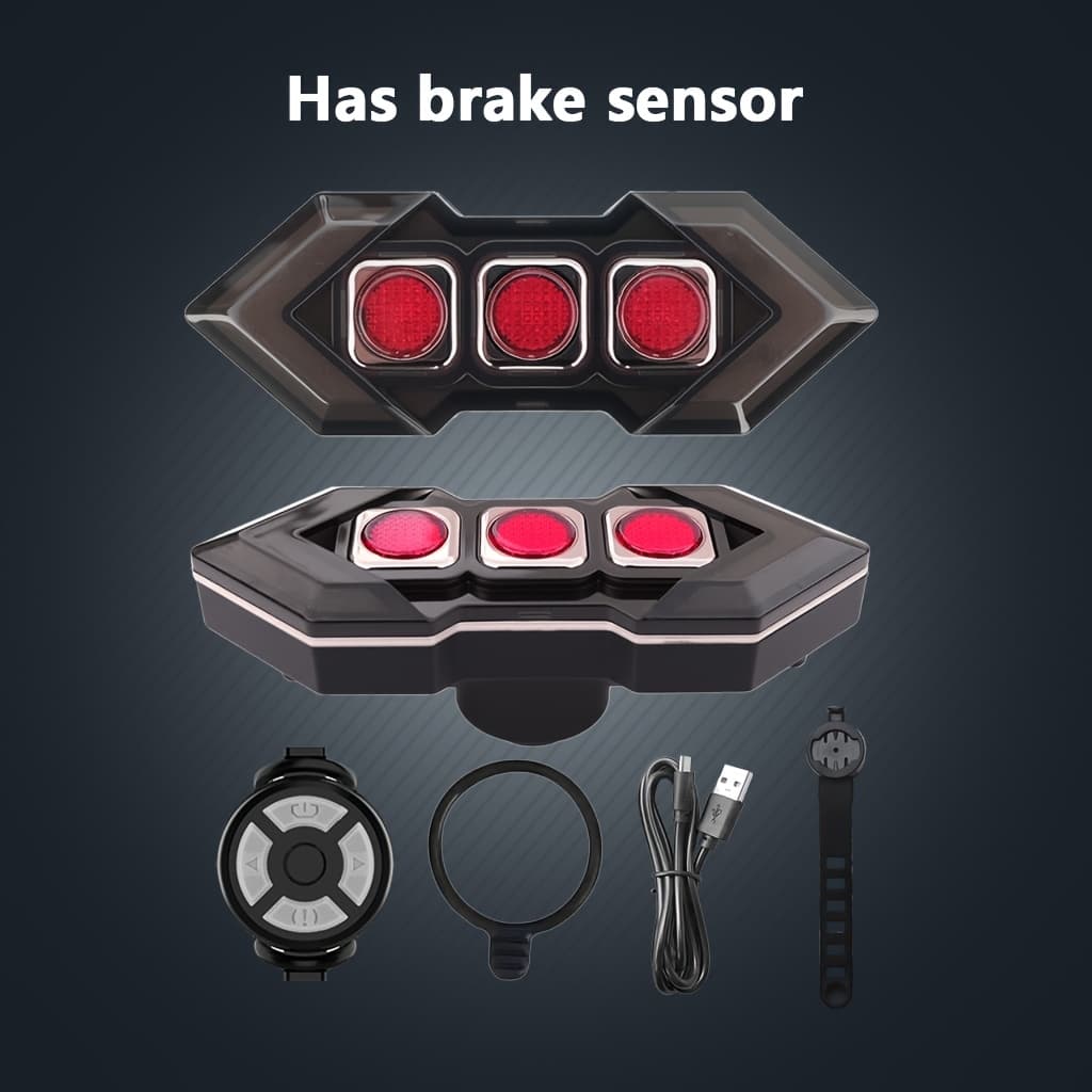 TEMU Light With Turn And Bicycle Brake Light Usb Rechargeable 9 Rear Light Suitable For Road Bikes And Mountain Bikes
