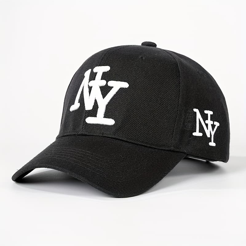 TEMU 1pc Embroidered Front Ny Side Ny Fur Baseball Unisex Breathable Adjustable Golf Women's Summer Fashion Curved Brim Y2k Couple Hat