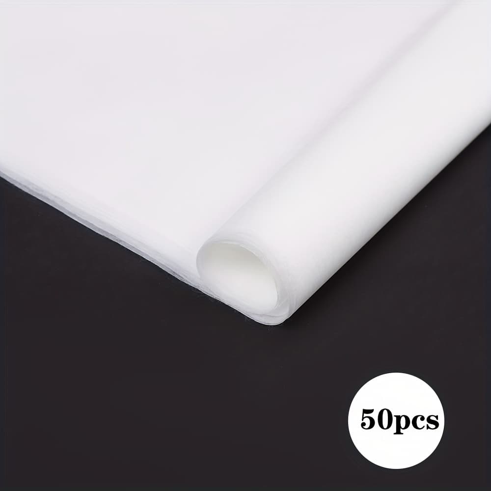 TEMU 50 Sheets Floral Wrapping Paper, Waterproof Milk Paper, Tear-off Flower Wrapping Paper, Non-woven Liner Paper, Solid Color Wrapping Material, Gift Wrapping Paper