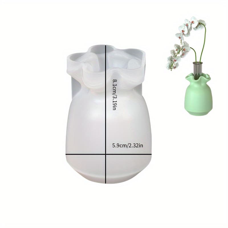TEMU A Mini Vase Silicone Mold, Easy Vase Mold, Candlestick Mold, Plaster Mold, Round Mouth Candlestick Making, Plaster Resin Flower Pot, Home Decoration (4 Styles From)