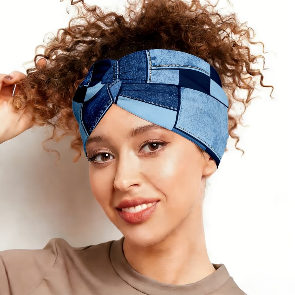 TEMU Pattern Headband, Suitable For Indoor And Outdoor Use, , Suitable For Outdoor Sports And , Fashionable Hair Additions, Headband