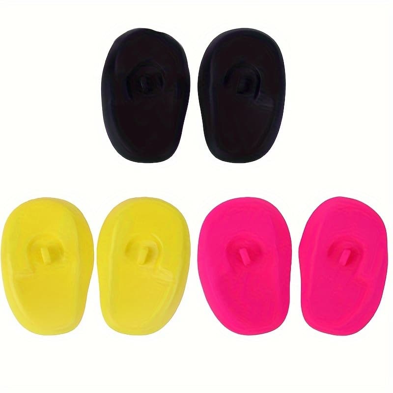 TEMU 6pcs Ear Protectors For Hair Dyeing And Washing - Professional Salon And Home Use, Waterproof Ear Covers, Reusable Hair Dye Ear Covers, Unisex Hair Care Tools And Accessories