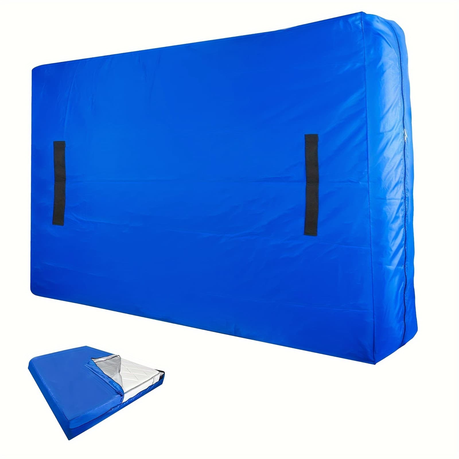 TEMU Mattress Bags For Moving, Mattress Protector Waterproof Mattress Cover King Size Storage Bags With 8 Heavy-duty Handles And Zipper For Bed Extra Thick Large Reusable