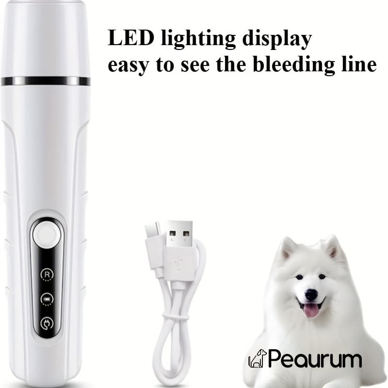 TEMU Pet Nail Grinder For Dogs And Cats, Pet Grooming Tool, Rechargeable Low Vibration Nail Grinder For Dogs And Cats, Suitable For Cat And Dog Nail Trimming.
