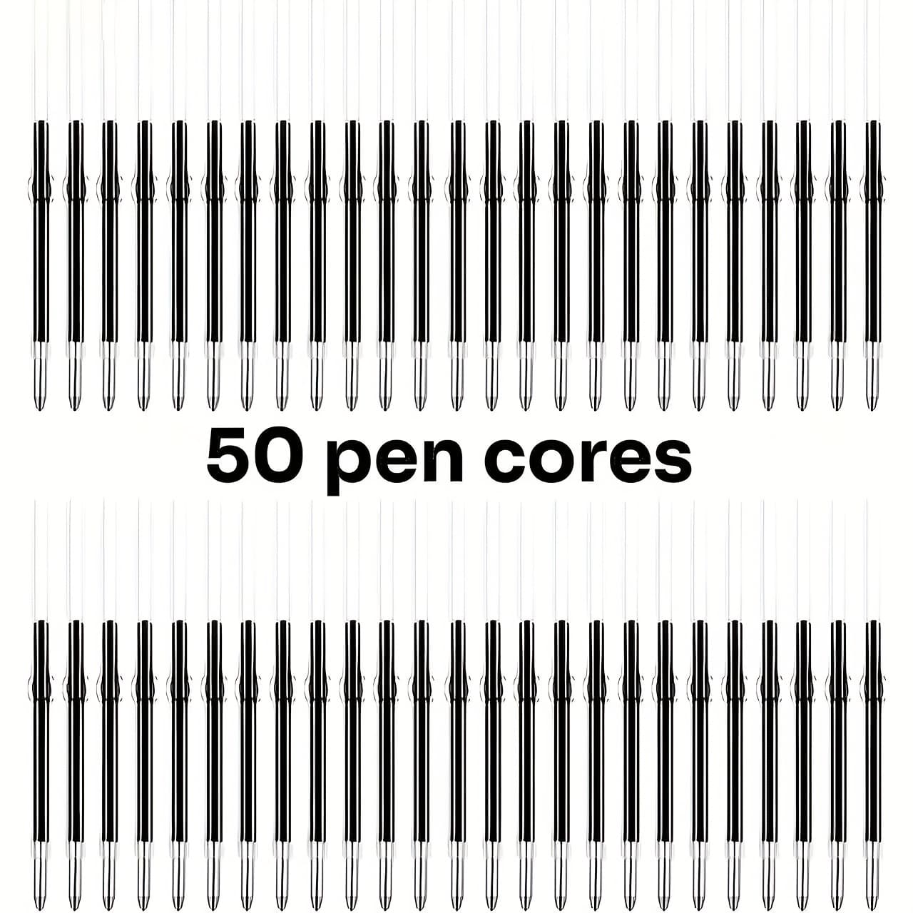 TEMU 50pcs Of Beadable Ballpoint Pen Refills, Durable Medium Point Tips, Replaceable Ink Cartridges, Writing Tools, Fine Pen Refills, Ink Pens For Students And Teachers Stationery