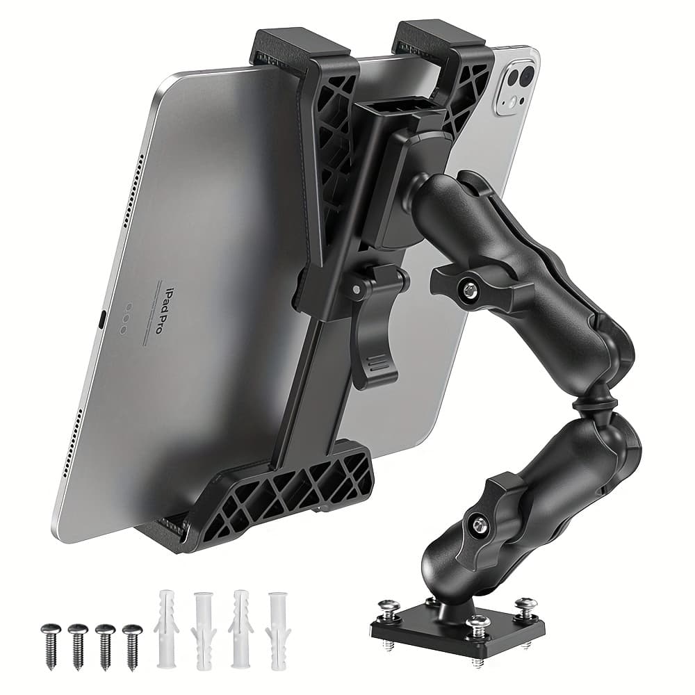 TEMU Ohlpro Heavy Duty Tablet Mount For Truck - Heavy Duty Drill Base, Rotatable Tablet Holder With , Compatible With 7"-11" Ipad Pro, , Galaxy, Fire