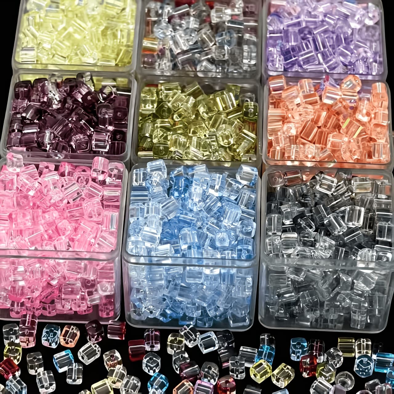 TEMU 135pcs 5mm Crystal Glass Beads Transparent Frosted Beads Handmade Beading Materials For Making Bracelets, Necklaces, Earrings Jewelry Additions Decorative Beads Mixed Colors Bagged, Without Box