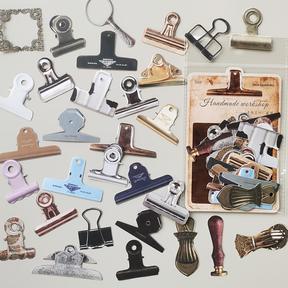 TEMU 1 Pack Of Creative And Fun Handmade Workshop Stationery Clips Diy Scrapbooking Materials Hollow-out Cardstock