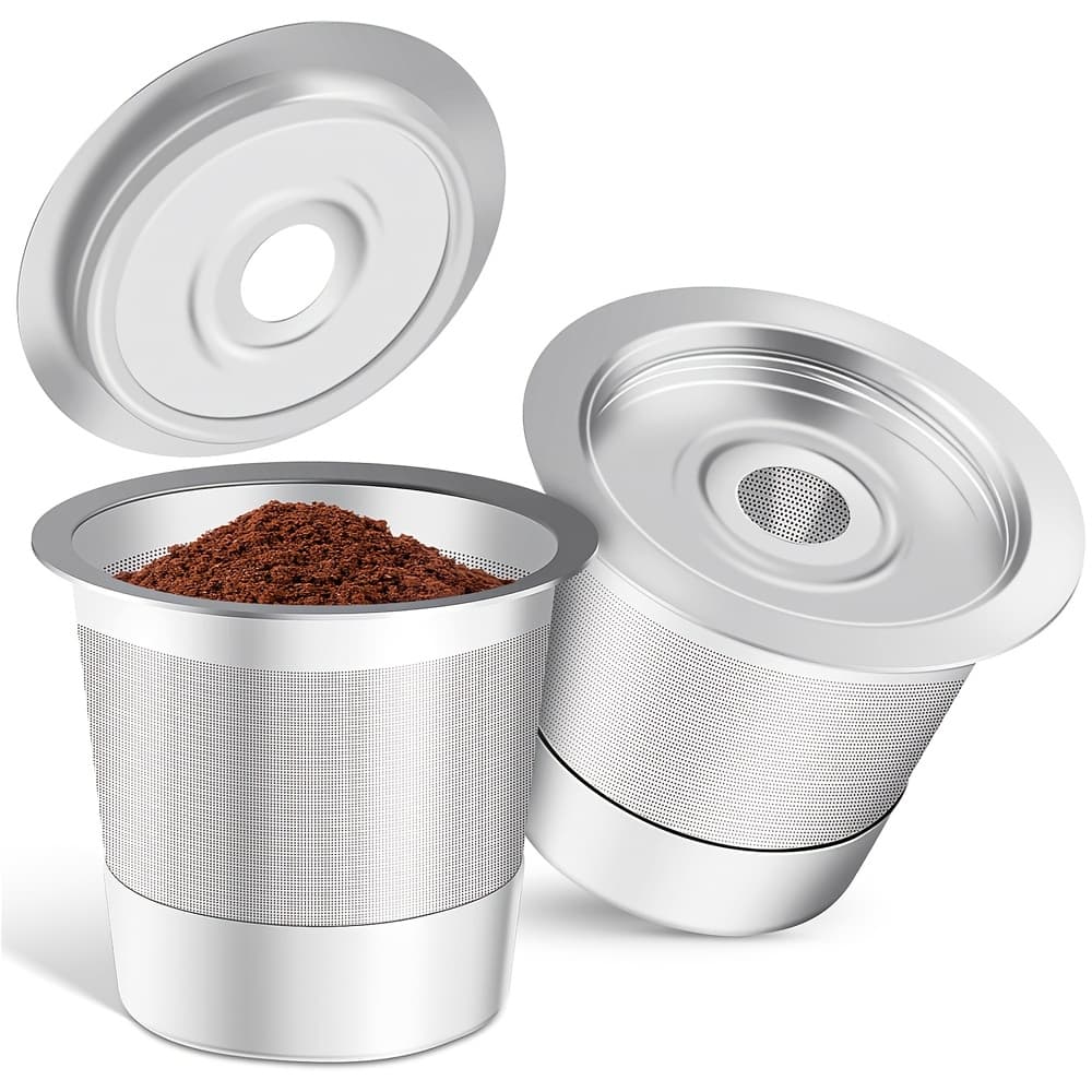 TEMU Stainless Steel Reusable Coffe Pods Compatible With 1.0 Coffe Maker Machine, Ste