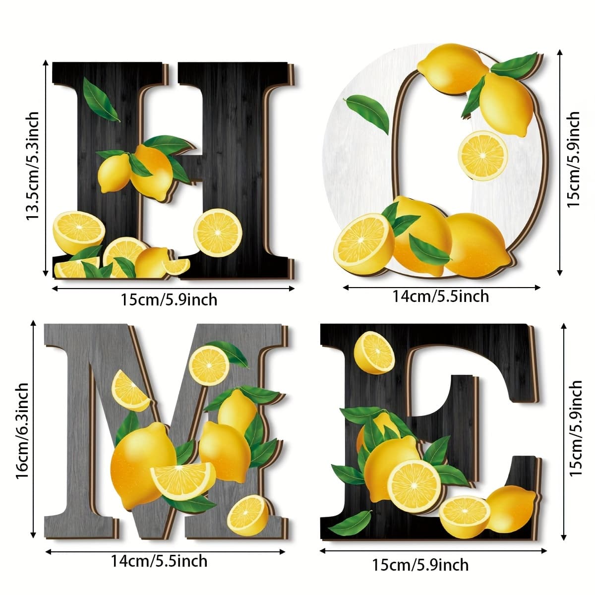 TEMU 4pcs Letter Wooden Vintage Wall Decor, Suitable For Decoration, Living Room Kitchen Bedroom Wall Sign Diy Sticker